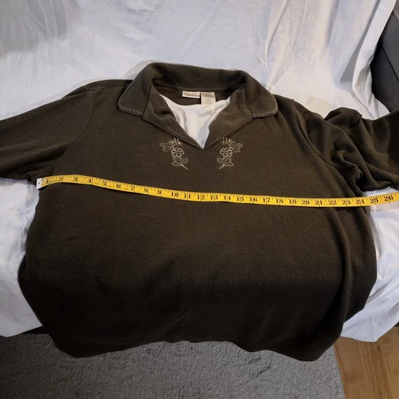 Brown Embroidered Pullover Sweater - Picture 6 of 11